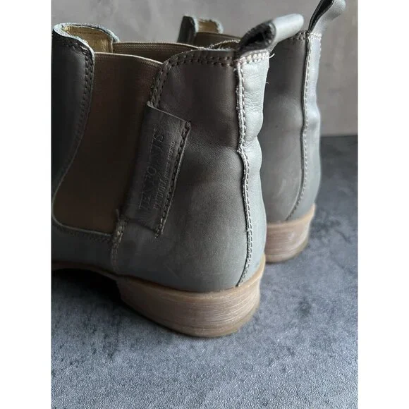 Pandora By Ten Points Chelsea Boots Light Grey Leather Size 37 - Picture 10 of 11